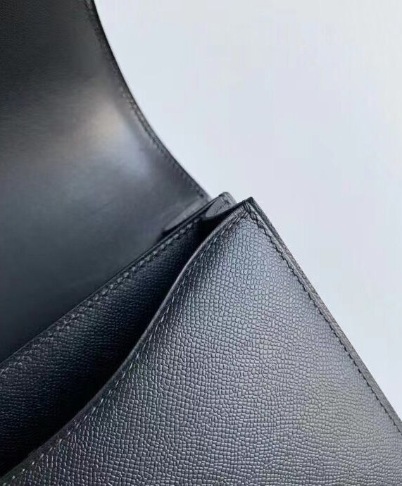 Hermes Constance 18 Mini Bag Epsom Leather Lizard Buckle Black
