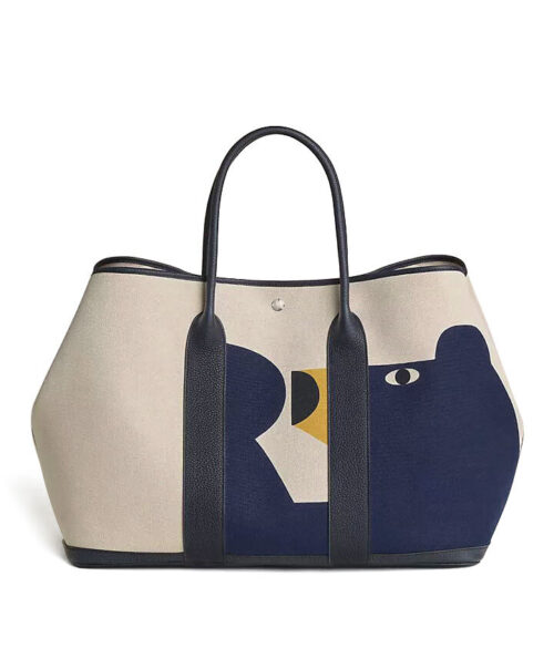Hermes Garden Party 36 Voyage Bag Dark Blue