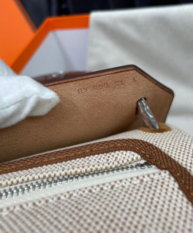 Hermes Herbag Zip Pegase Pop PM 31 Capucine Bag Coffee