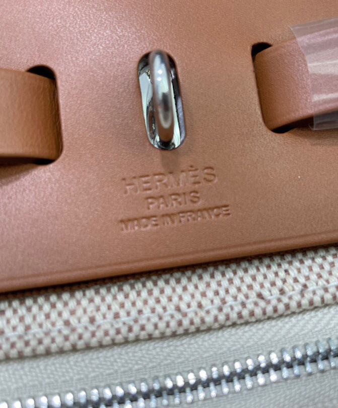 Hermes Herbag Zip Pegase Pop PM 31 Capucine Bag Coffee