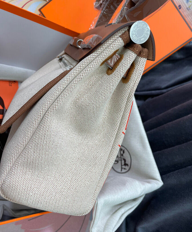 Hermes Herbag Zip Pegase Pop PM 31 Capucine Bag Coffee