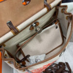 Hermes Herbag Zip Pegase Pop PM 31 Capucine Bag Coffee