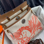 Hermes Herbag Zip Pegase Pop PM 31 Capucine Bag Coffee