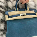 Hermes Birkin 25 Gris Caillou & Etoupe Grizzly and Swift Palladium Hardware
