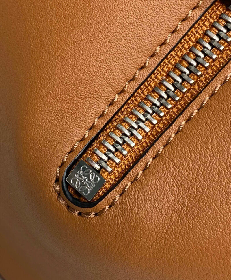 Loewe Hammock Drawstring In Classic Calfskin Coffee