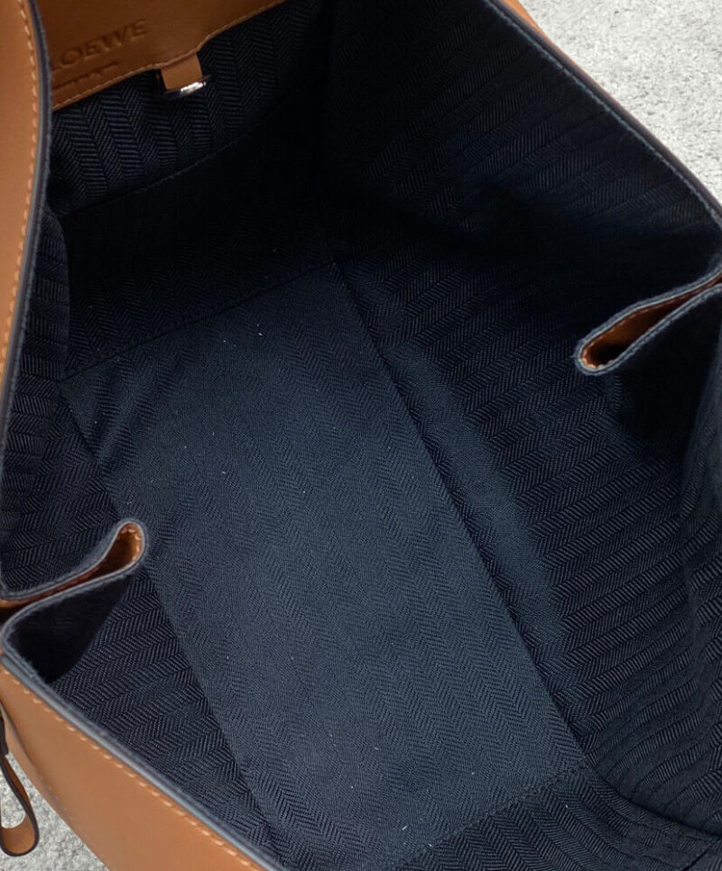 Loewe Hammock Drawstring In Classic Calfskin Coffee