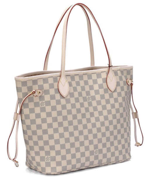 Louis Vuitton damier azur canvas neverfull MM N51107 White