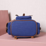 Miumiu Canvas And Leather Backpack 5BZ043