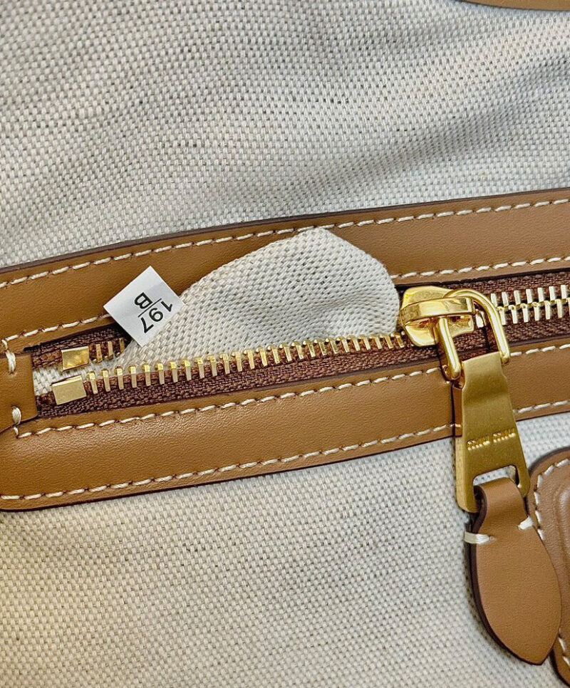 Miumiu IVY Corduroy Shopping Bag Coffee