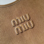 Miumiu IVY Corduroy Shopping Bag Coffee