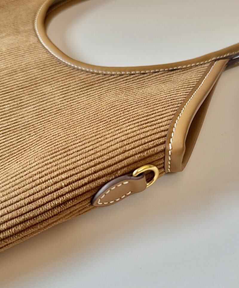 Miumiu IVY Corduroy Shopping Bag Coffee