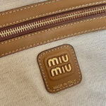 Miumiu IVY Corduroy Shopping Bag Coffee