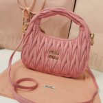 Miu Miu Wander Matelasse Nappa Leather Mini Hobo Bag