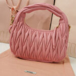 Miu Miu Wander Matelasse Nappa Leather Mini Hobo Bag