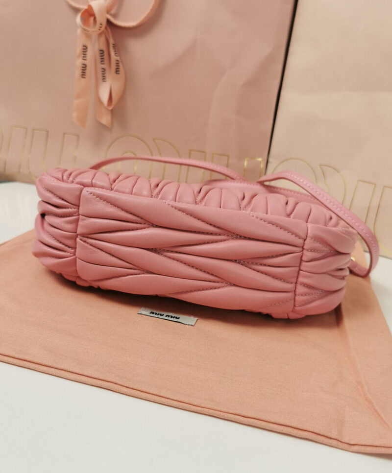 Miu Miu Wander Matelasse Nappa Leather Mini Hobo Bag