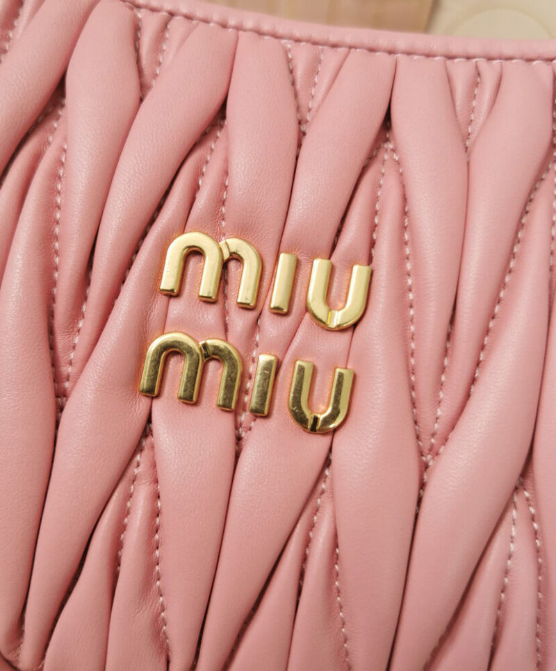 Miu Miu Wander Matelasse Nappa Leather Mini Hobo Bag