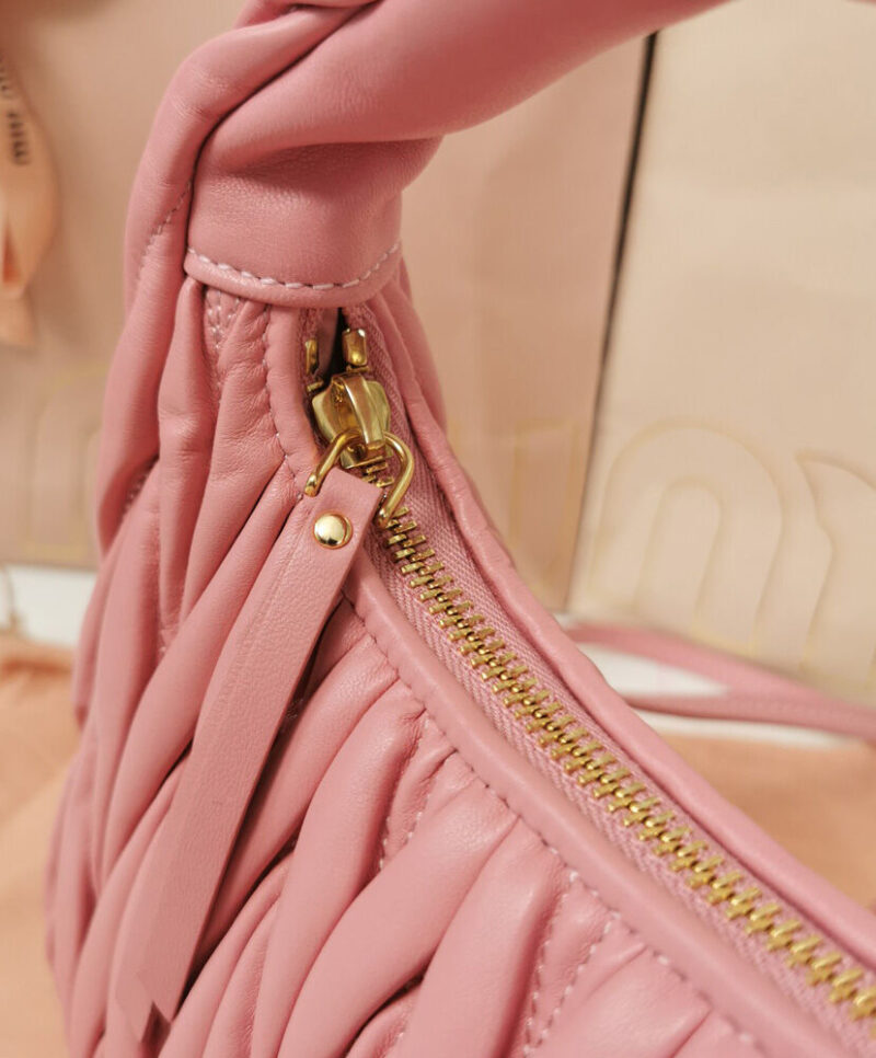 Miu Miu Wander Matelasse Nappa Leather Mini Hobo Bag