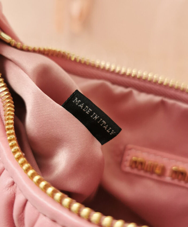 Miu Miu Wander Matelasse Nappa Leather Mini Hobo Bag