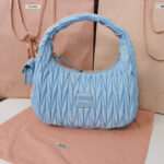 Miu Miu Wander Matelasse Regenerated Nylon Hobo Bag