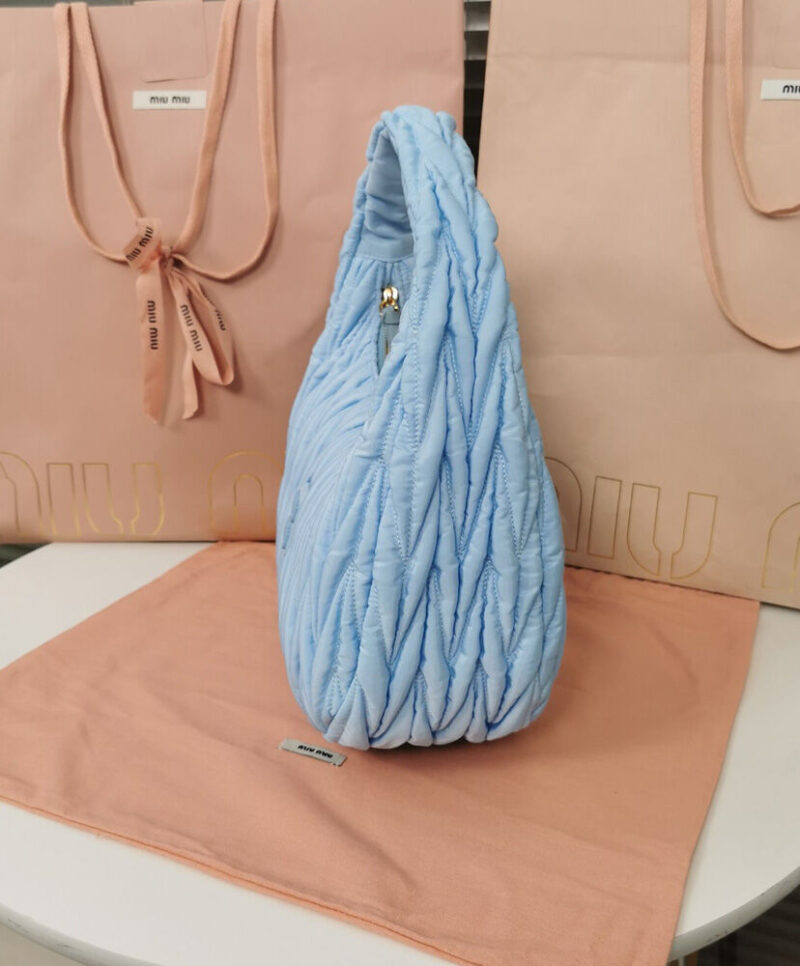 Miu Miu Wander Matelasse Regenerated Nylon Hobo Bag
