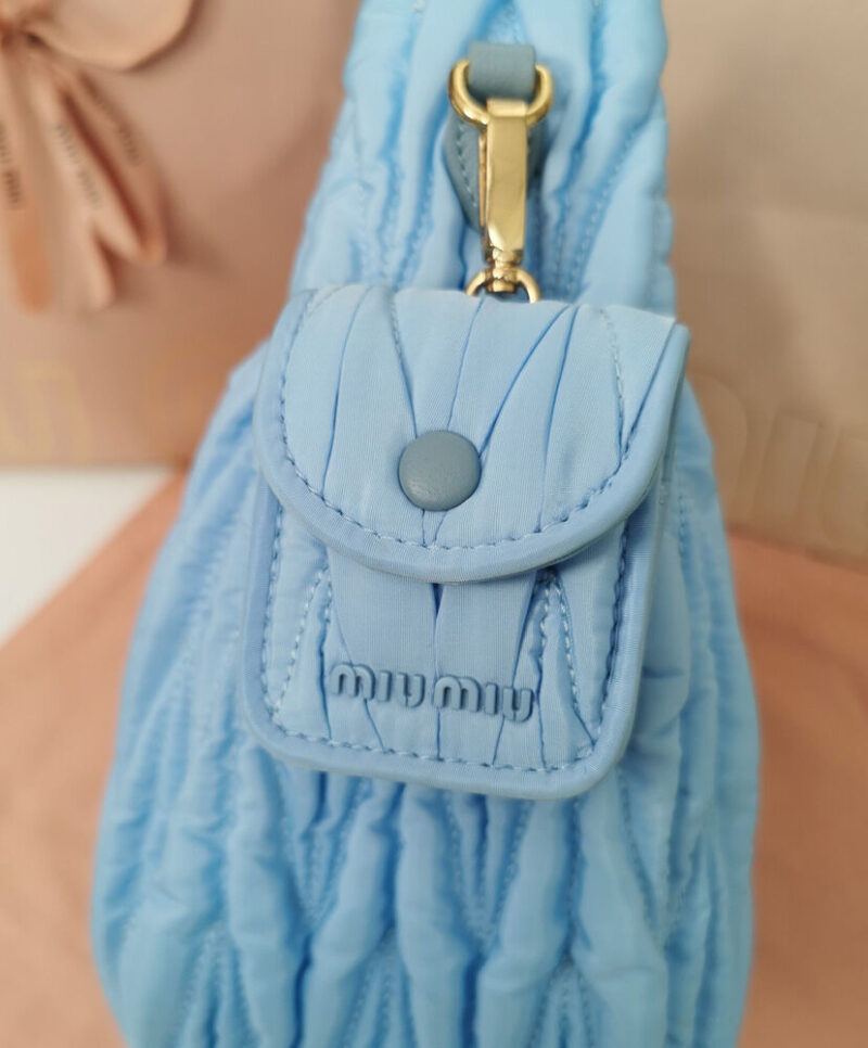 Miu Miu Wander Matelasse Regenerated Nylon Hobo Bag