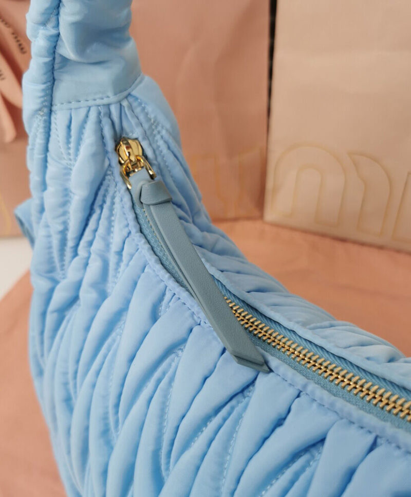 Miu Miu Wander Matelasse Regenerated Nylon Hobo Bag