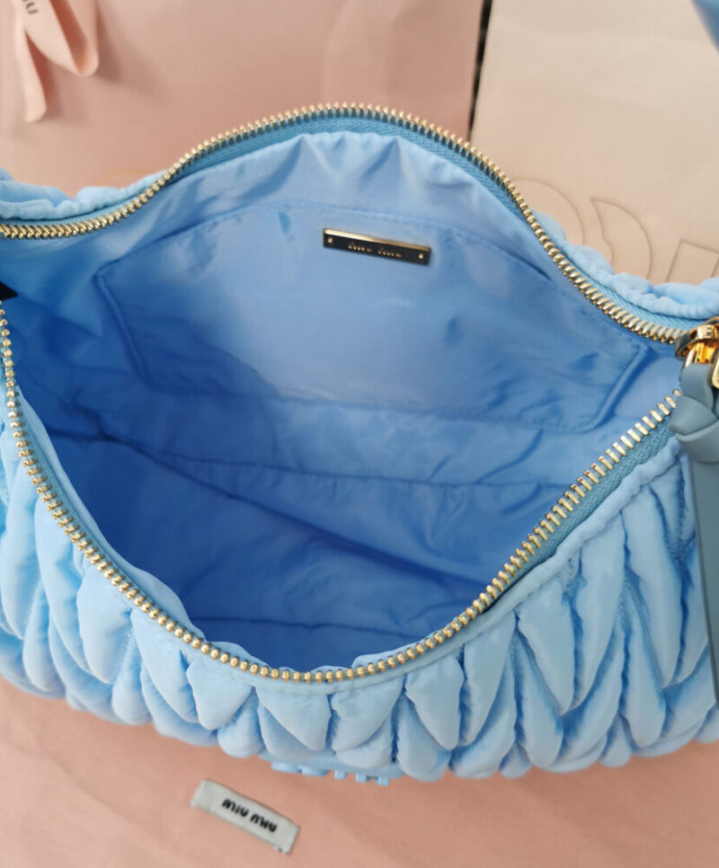 Miu Miu Wander Matelasse Regenerated Nylon Hobo Bag