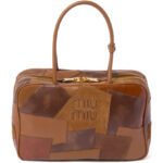 Miumiu Leather Patchwork Beau bag Coffee