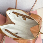 Miumiu Leather Patchwork Beau bag Coffee