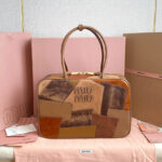 Miumiu Leather Patchwork Beau bag Coffee