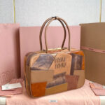 Miumiu Leather Patchwork Beau bag Coffee