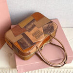 Miumiu Leather Patchwork Beau bag Coffee