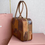 Miumiu Leather Patchwork Beau bag Coffee