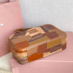 Miumiu Leather Patchwork Beau bag Coffee