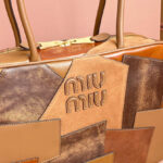 Miumiu Leather Patchwork Beau bag Coffee
