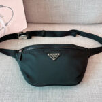 Prada Re-Nylon And Saffiano Leather Belt Bag 2VL033 Black