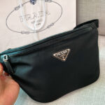 Prada Re-Nylon And Saffiano Leather Belt Bag 2VL033 Black