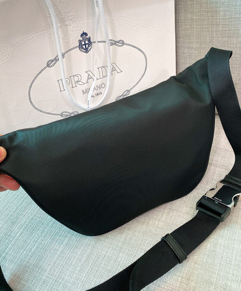 Prada Re-Nylon And Saffiano Leather Belt Bag 2VL033 Black