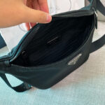 Prada Re-Nylon And Saffiano Leather Belt Bag 2VL033 Black