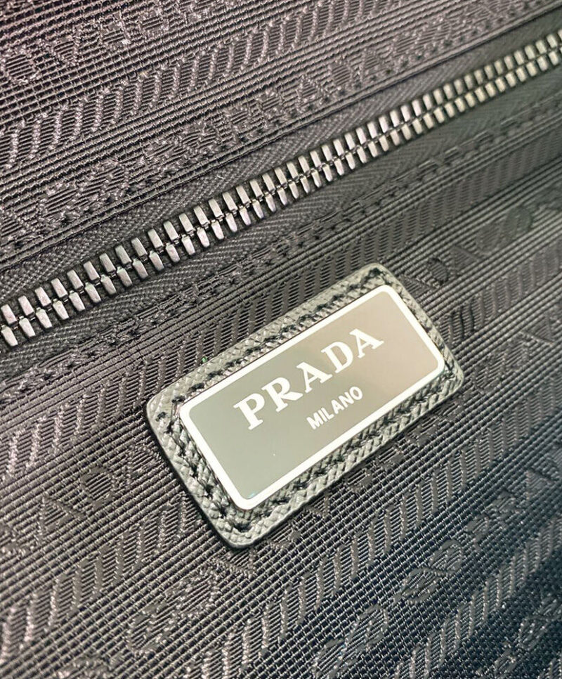 Prada Re-Nylon And Saffiano Leather Belt Bag 2VL033 Black