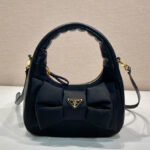 Prada Re-Nylon And Nappa Leather Mini-bag With Bow 1BC241 Black