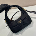 Prada Re-Nylon And Nappa Leather Mini-bag With Bow 1BC241 Black