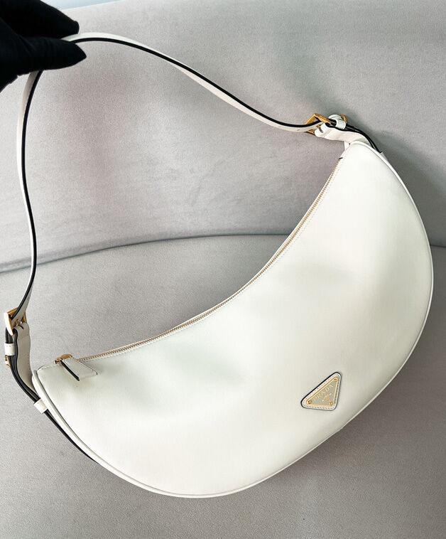 Prada Demi-lune Large Leather Shoulder Bag 1BC255