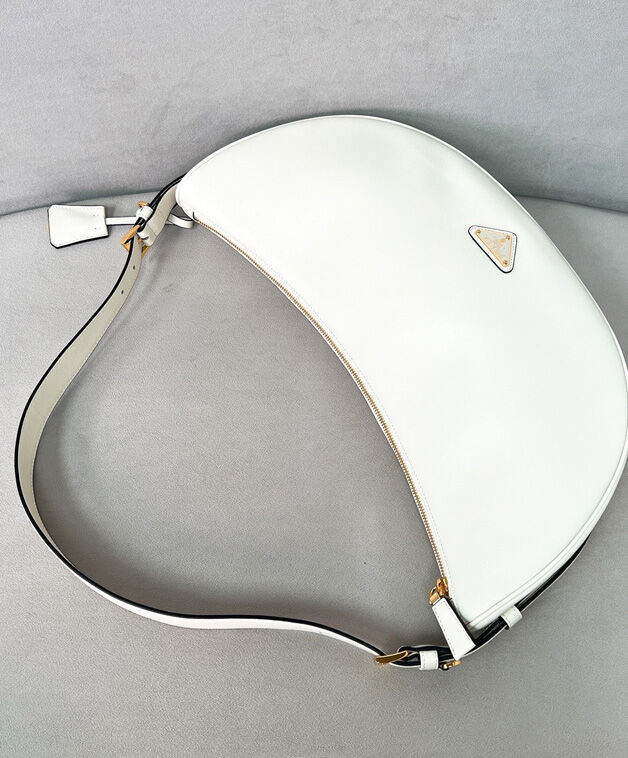 Prada Demi-lune Large Leather Shoulder Bag 1BC255