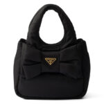 Prada Padded Re-Nylon Mini-bag With Bow 1BA359 Black