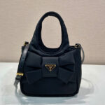 Prada Padded Re-Nylon Mini-bag With Bow 1BA359 Black