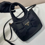 Prada Padded Re-Nylon Mini-bag With Bow 1BA359 Black