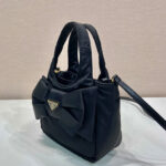 Prada Padded Re-Nylon Mini-bag With Bow 1BA359 Black
