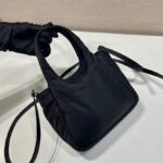 Prada Padded Re-Nylon Mini-bag With Bow 1BA359 Black