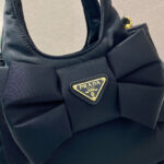 Prada Padded Re-Nylon Mini-bag With Bow 1BA359 Black